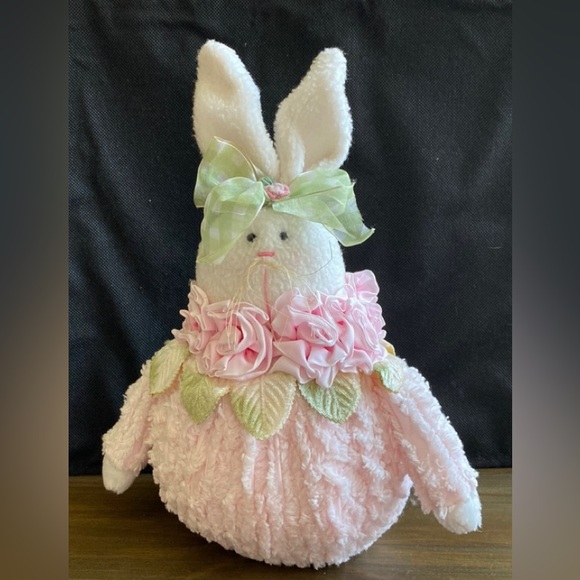 Vintage Decretive Stuffed Bunny - 11” - Picture 1 of 11